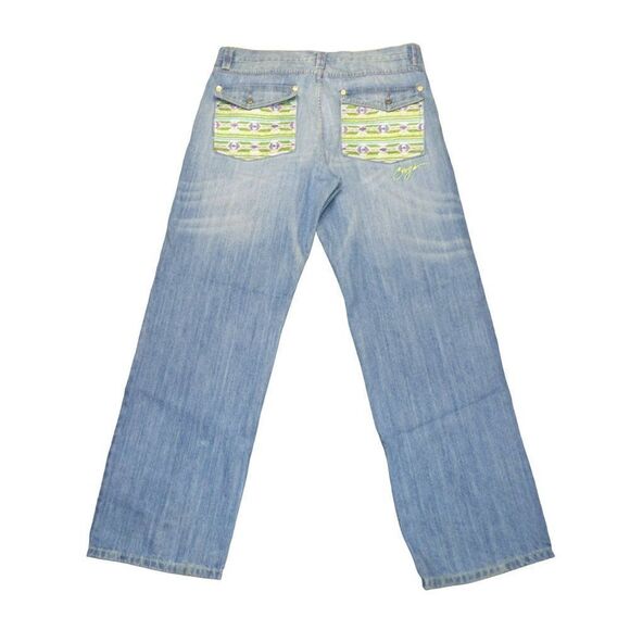 Coogi Vintage 90's Jeans Light Wash with Embordered Pockets Men's 36x34 - Picture 2 of 8